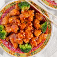 General Tso'S Chicken · Spicy. Our most popular dish! Crispy chunks of chicken in our house special sweet and spicy ...