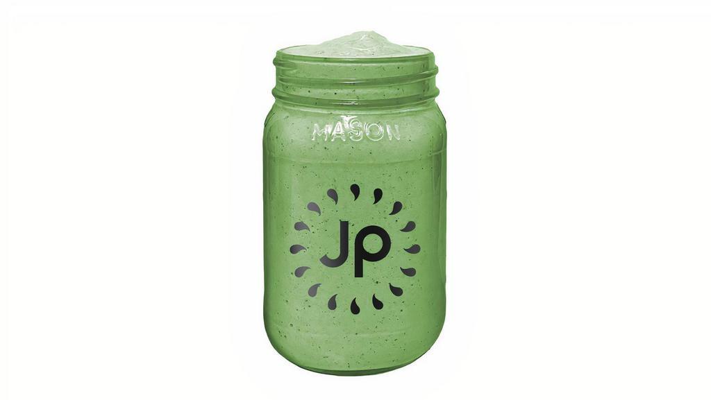 Jp Clean Green Protein Smoothie Ready To Blend (16 Oz) · Frozen kale, plant protein, vanilla, almond butter, frozen banana, cinnamon, maca, chicory root fiber, stevia. Easy to make!