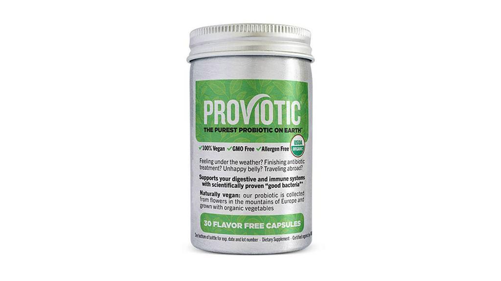 Jp Proviotic Vitamins (30 Capsules) · ProViotic is the first vegan probiotic clinically proven by Harvard studies to support a balanced immune system & promote digestive health without causing bloating. Top rated by The Wall Street Journal and O Magazine. 30 capsules. ProViotic is the first vegan probiotic clinically proven to support a balanced immune system and promote digestive health. Each capsule contains 2.5 billion CFU of the good bacteria, L. Bulgaricus, a probiotic that supports healthy bacteria in your gut. Born on a flower and grown in juice (not derived from dairy cultures), ProViotic supports health without causing any bloating. Does not require refrigeration.