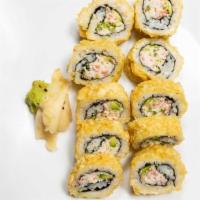 Paulding Roll · In: Crab Salad, Avocado, Cucumber and Green Onion, Then Deep Fried
Out: Eel Sauce and Spicy ...