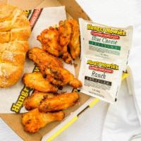 Howie Wings & Bread (8 Pcs) · Traditional, lightly seasoned wings.