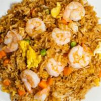 Shrimp Fried Rice · Served with french fries.
