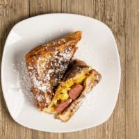 French Toast Sandwich · Your choice of meat, eggs & cheese on french toast bread with side of hash browns