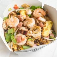 Super Fried Rice · Shrimp, pork, chicken, ham, and crab meat. All the fried rice have bean sprouts, onion, gree...