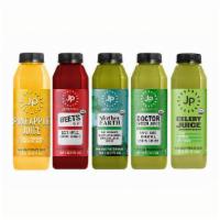 Jp 5-Pack Cold Pressed Juice (16 Oz Each) · Includes Mother Earth, Celery Juice, Beets By JP, Doctor Green Juice, Love Me.