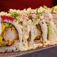 Acevichado Roll · shrimp tempura, avocado, tuna , acevichado sauce.