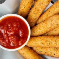 Mozzarella Sticks · A full serving (count 'em 8) of fried cheesy goodness, served with our robust marinara for d...