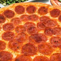 Classic Pepperoni Pizza · tomato sauce, mozzarella, pepperoni and oregano