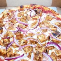 Chipotle Chicken Pizza · with grilled chicken, red onions and spicy chipotle sauce