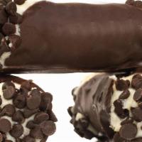 Large Chocolate Cannoli · Large chocolate cream-filled pastry.