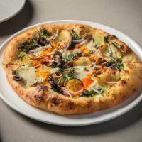 Bianca* · ROASTED ROSEMARY POTATOES, KALE, OLIVES, CAPERS, HOT CHILI OIL, CASHEW MOZZARELLA, ONIONS