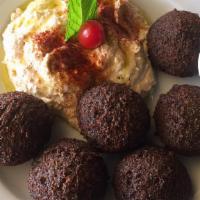 Falafel Platter · Chickpeas, parsley, peppers & flour. Served with a side of hummus & tahini.