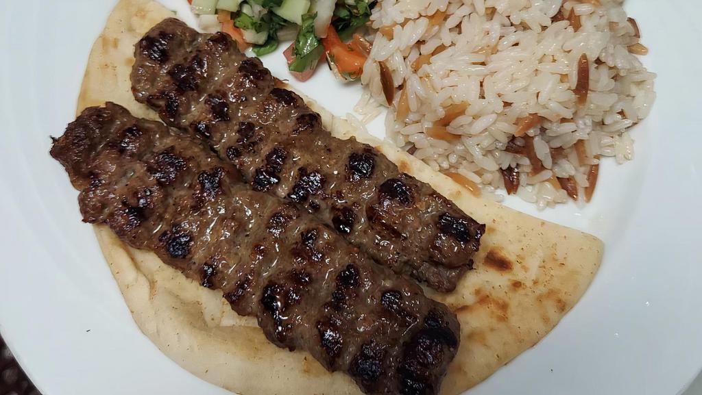 Shish Kabob · Grilled Lamb Meat: served with Afghan salad,  Served Palaw rice & pita