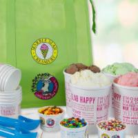 Ice Cream Kit - 4 Quart  · (Serves 10-15). 4 quarts of our homemade ice cream. 4 of our most popular toppings. Insulate...