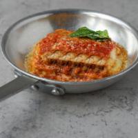 Lasagna · Slice of homemade lasagna.