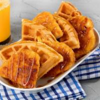 Chicken And Waffle · Two pieces of breaded chicken breast served with a Belgian waffle.

*SUGGESTION: To ensure b...