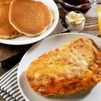 Ham And Cheese Omelette · Diced ham and Cheddar cheese. Served with buttermilk pancake or toast.