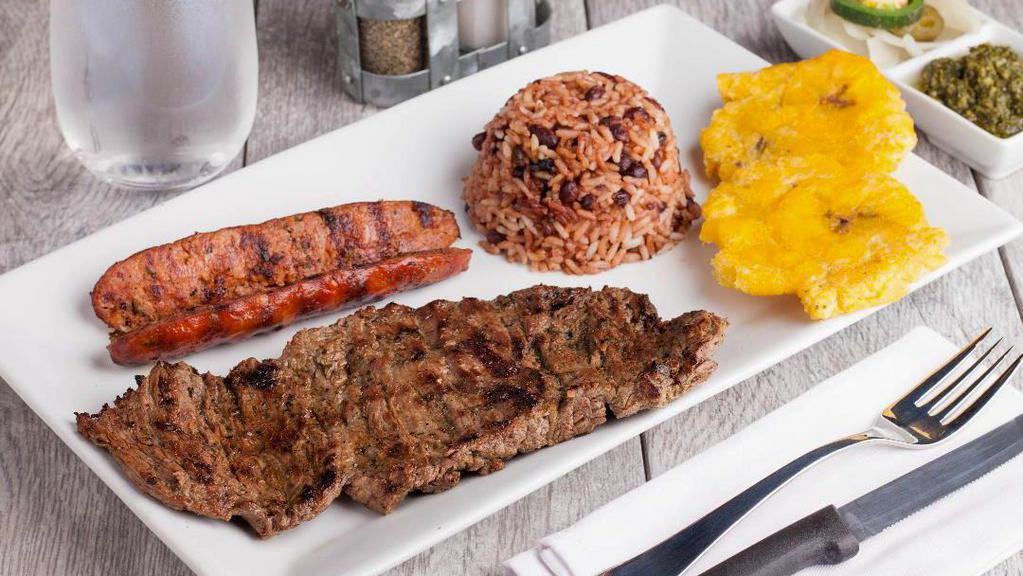 Big Hunter Churrasco With Sausage · Entrees served with two sides.