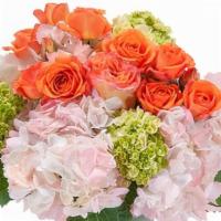 Beauty In Blossom · Bright color beautiful blooms arranged in a clear vase.