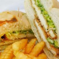 Chicken Sandwich · Cold chicken salad sandwich diced chicken breast combined with celery and reduced-fat mayonn...