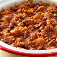 Smoky Baked Beans · Baked beans, with onion, green bell pepper, and Smoky BBQ Sauce