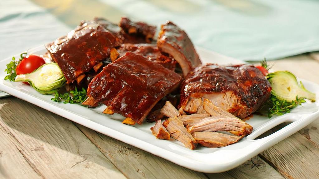 Cooked Ribs Special! · Try our half rack of sweet and tangy baby back ribs, cooked hot for you today! Comes with 2 sides of your choice.