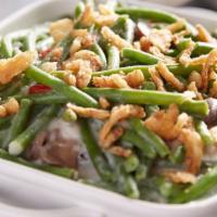 Green Bean Casserole · Heat and Serve Sides come frozen and can be baked or microwaved.