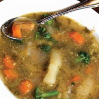 Latin Vegetable Soup (Vegan Sancocho) · Gluten free. vegan. Fuegomundo's signature soup. Enjoy a flavorful & nutritious daily dose o...