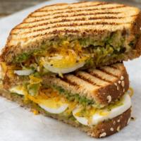 Cheesy Egg Sandwich · American cheese and sliced eggs.