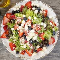 Berry & Goat Cheese · Spring mix salad with goat cheese, strawberry, blueberry and walnuts.