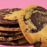Brookie · Homemade brownie batter mixed with our signature chocolate chip cookie dough.