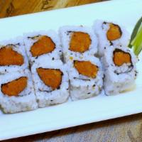 * Spicy Crunch Roll · Crunchy flakes with masago and spicy sauce