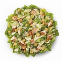 Parmesan Caesar Salad · Made fresh daily with romaine lettuce, grilled chicken breast, Italian cheeses, crunchy Parm...