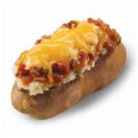 Chili & Cheese Baked Potato · Hot and fluffy potato topped with Wendy’s signature meaty, flavorful chili, rich, creamy che...