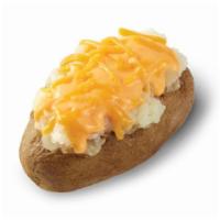 Cheese Baked Potato · Hot and fluffy potato with shredded cheddar cheese and rich, creamy cheese sauce on top. It’...