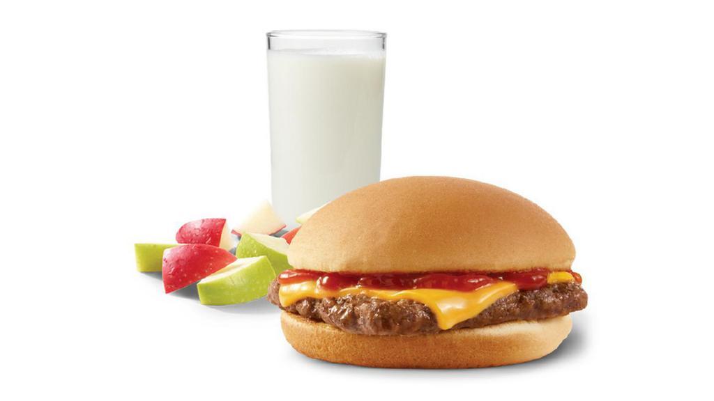 Kids' Cheeseburger · Fresh, never frozen beef and melted American cheese, hot off the grill and topped with ketchup, just the way your child wants it. One of the joys of childhood.