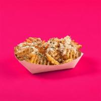 Truffle Parm Fries · Crispy Classic Waffle Fries  doused in Truffle Parmesan seasoning.