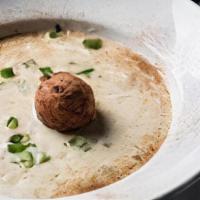 Cup-Corn & Crab Bisque  · Cup - Lump crabmeat, corn, and green onions in a sweet cream bisque.