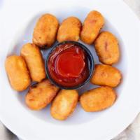 Mini Corn Dogs · Honey mustard and ketchup.