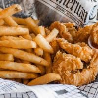 Fried Shrimp Basket (10 Pcs) · Served with hush puppies, cole slaw and cajun, regular or sweet potato fries (no substitutio...