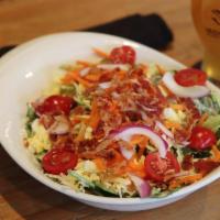 Brewer'S Salad · mixed greens, cherry tomatoes, bacon, hardboiled egg, sharp cheddar cheese, red onion, carro...