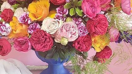 La Sorge · We are absolutely 100 percent sure your mom will fall in love with this romantic French-styled arrangement! It brings pale pink roses, garden roses, pink ericas and greens. Set on a pretty and delicate bucket it will make her day!
