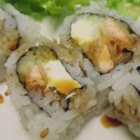 Tempura Salmon Roll · Tempura salmon ,cream cheese, and avocado