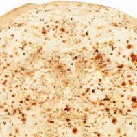 White Pizza · Mozzarella cheese, oregano, ricotta cheese, fresh garlic, and fresh basil