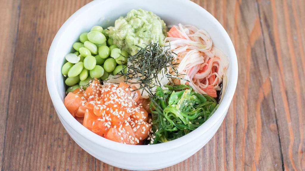 Poké-Poké · Tuna, salmon, avocado, cucumber, jalapeño, edamame, mango, tobiko, seaweed powder, poké sauce. 

Consuming raw or under-cooked meats, poultry, seafood, shellfish, or eggs may increase your risk of food-borne illness. Raw or under-cooked food. Please notify of any food allergies.