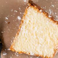 7 Up Pound Cake Slice · A slice of buttery pound cake made with 7 Up.