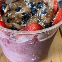Long Beach · Gluten Free. Vegan. Keto base topped with strawberry, blueberry, almond butter and coconut f...