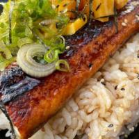 Unagi Don · BBQ eel over rice with eel sauce. Served with miso soup or salad.