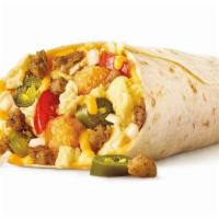 Supersonic® Breakfast Burrito · Let the big flavor of the supersonic� breakfast burrito get you out of bed. a medley of savo...