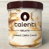 Talenti Caramel Cookie Crunch Gelato · Delicious sweet cream gelato, twith a swirl of our one-of-a-kind dulce de leche.